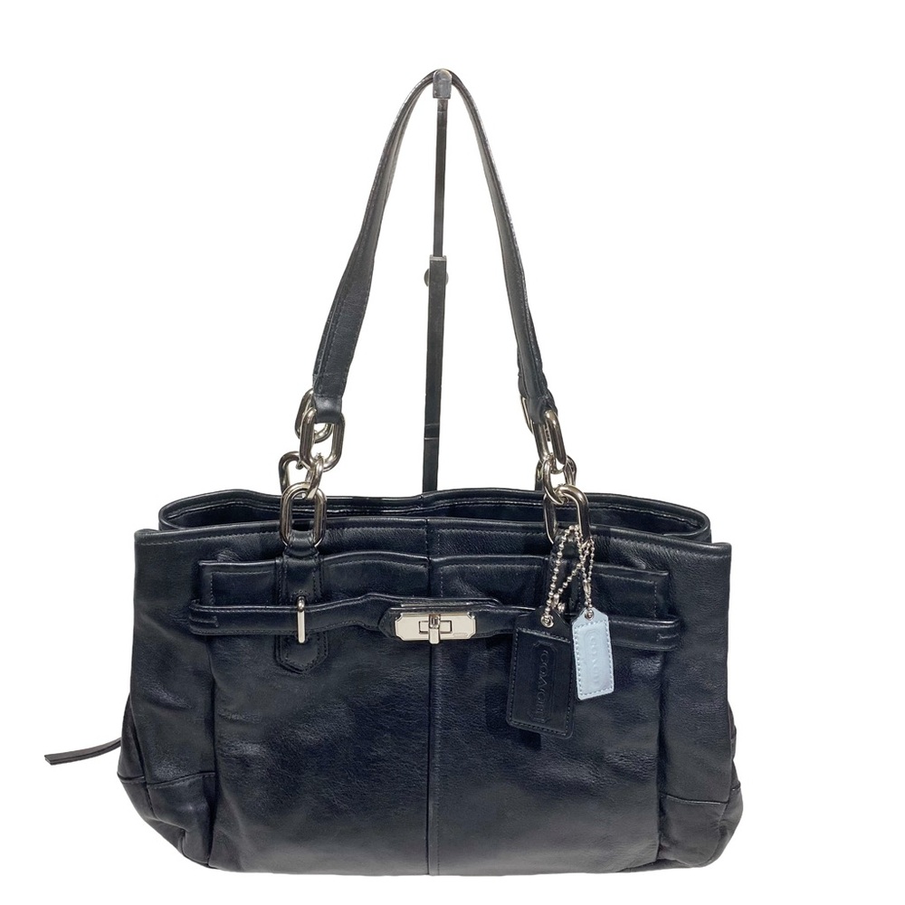 Coach Chelsea Jayden Black Leather Carryall Shoulder Bag